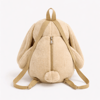 Angry Bunny Plush Backpack in Beige Oh My Plushie