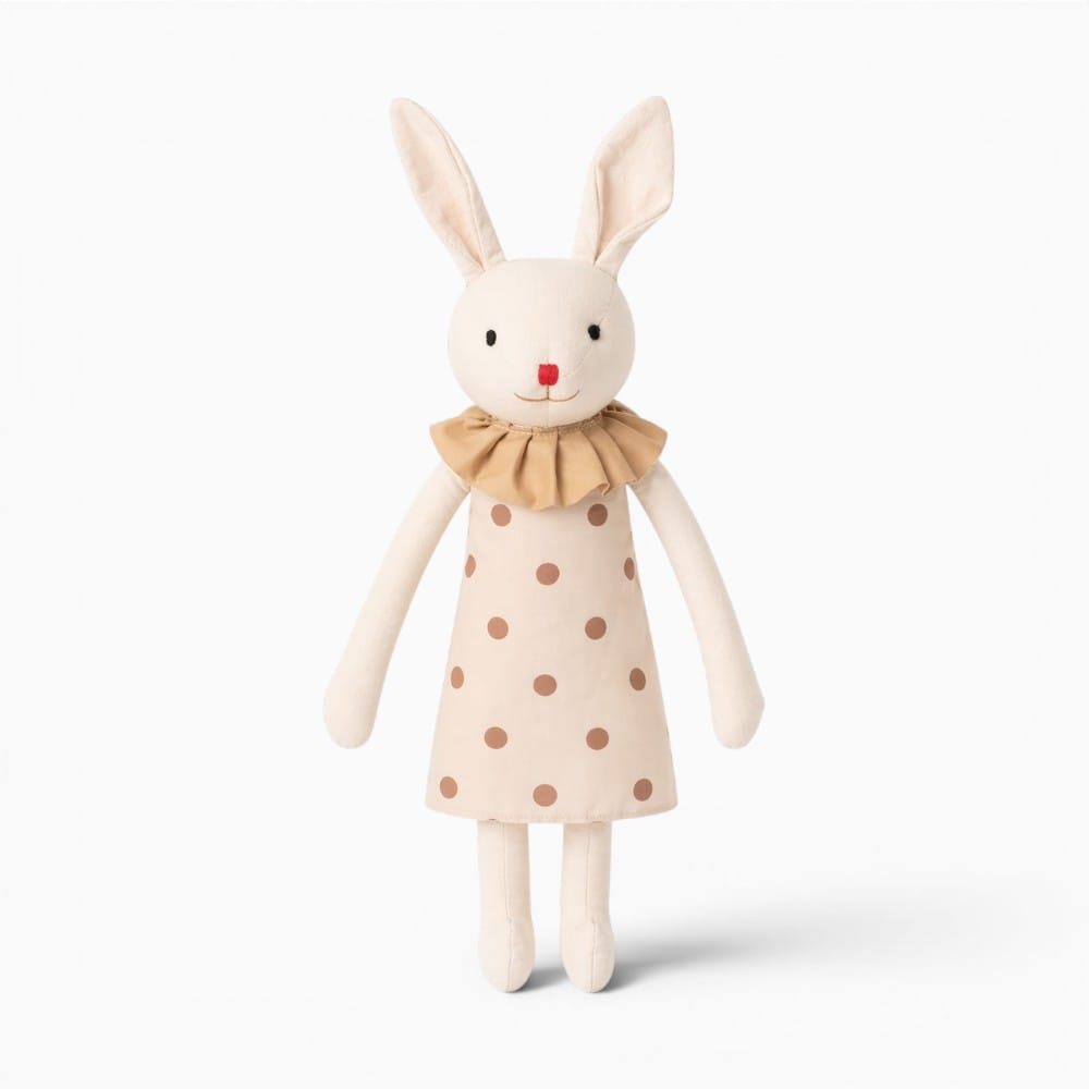 Beige Bunny Plush with Dress Oh My Plushie
