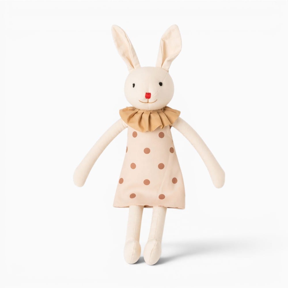 Beige Bunny Plush with Dress Oh My Plushie