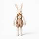 Beige Bunny Plush with Striped Dungarees Oh My Plushie