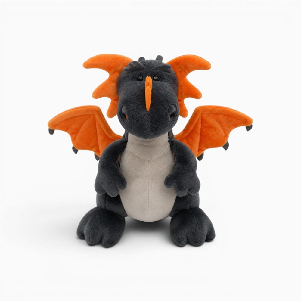 Black and Orange Dragon Plush Oh My Plushie