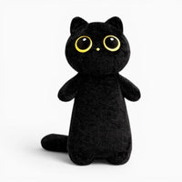 Black Kawaii Cat Plush Pillow Oh My Plushie
