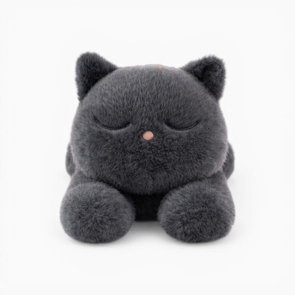 Black Soft Lying Cat Plush Oh My Plushie