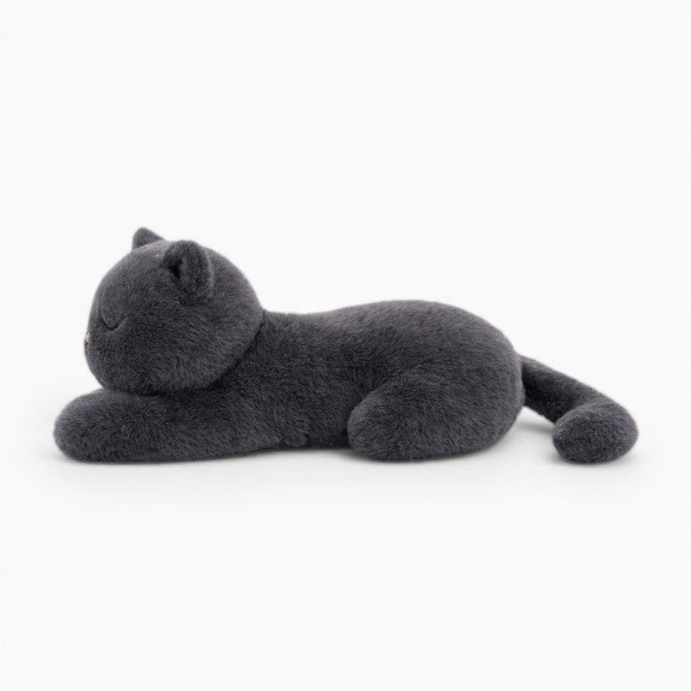 Black Soft Lying Cat Plush Oh My Plushie