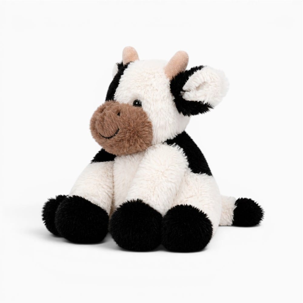 Black White Cow Plush Oh My Plushie