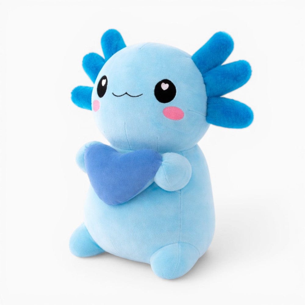 Blue Axolotl Plush with Heart Kawaii Oh My Plushie