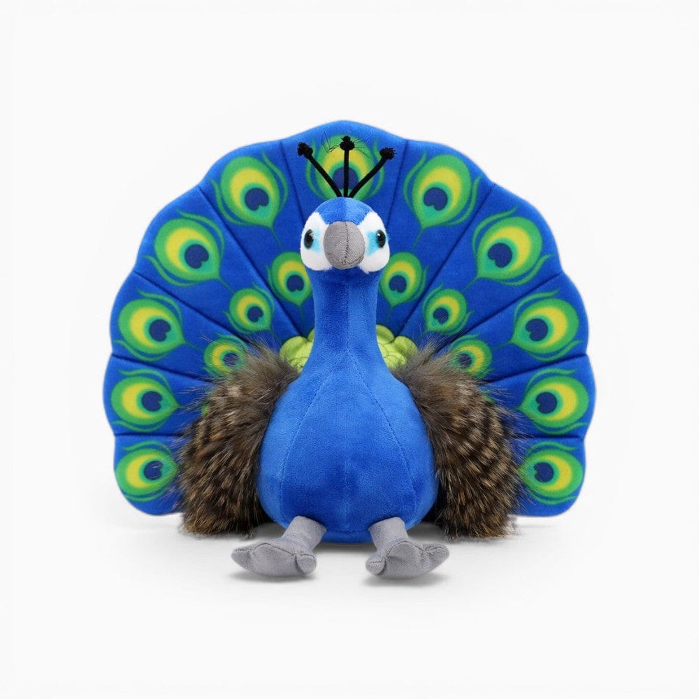 Blue Colourful Feathers Peacock Plush Oh My Plushie