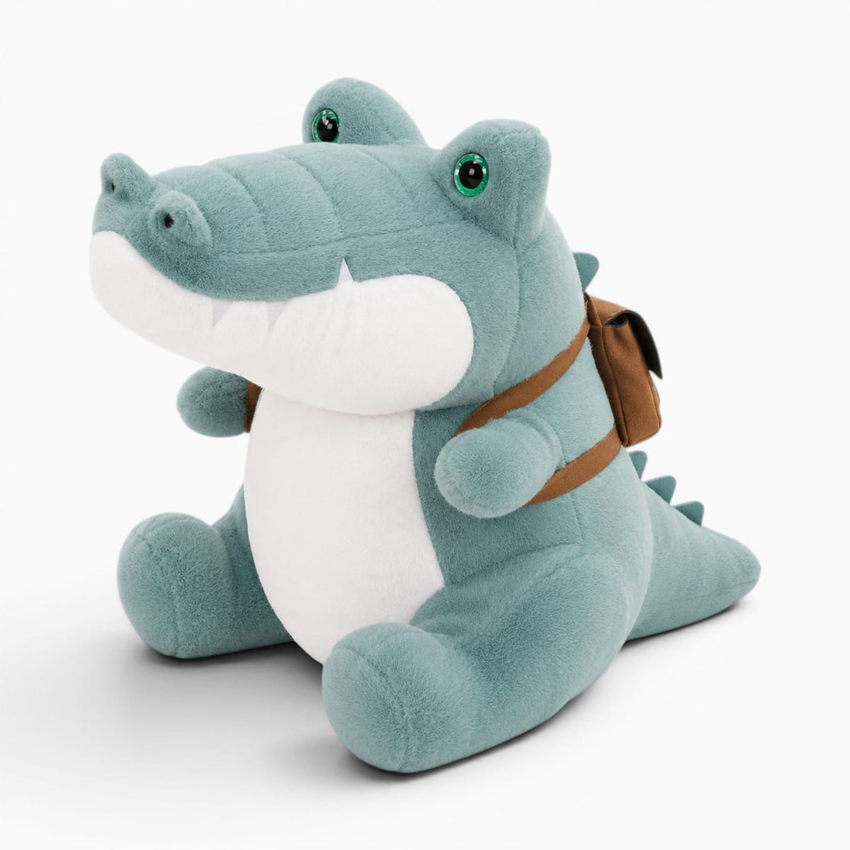 Blue Crocodile Plush with Backpack Oh My Plushie