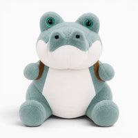 Blue Crocodile Plush with Backpack Oh My Plushie