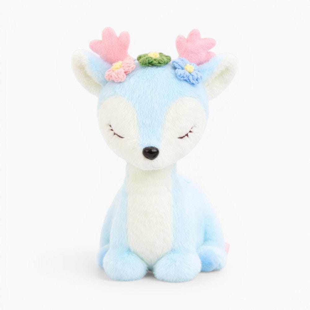 Blue Deer Plush with Flower Crown Oh My Plushie