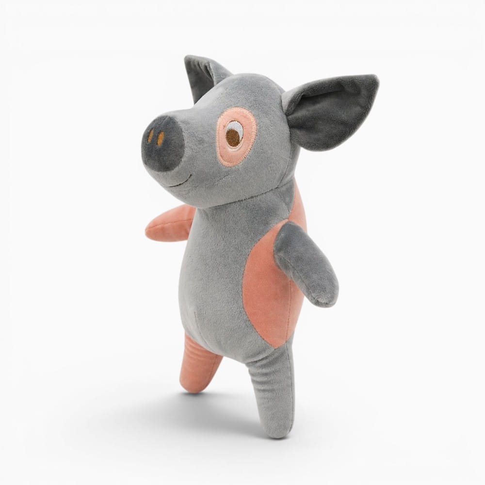 Blue Pink Smiling Pig Plush Oh My Plushie