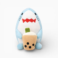 Blue Shark Plush with Bubble Tea Oh My Plushie