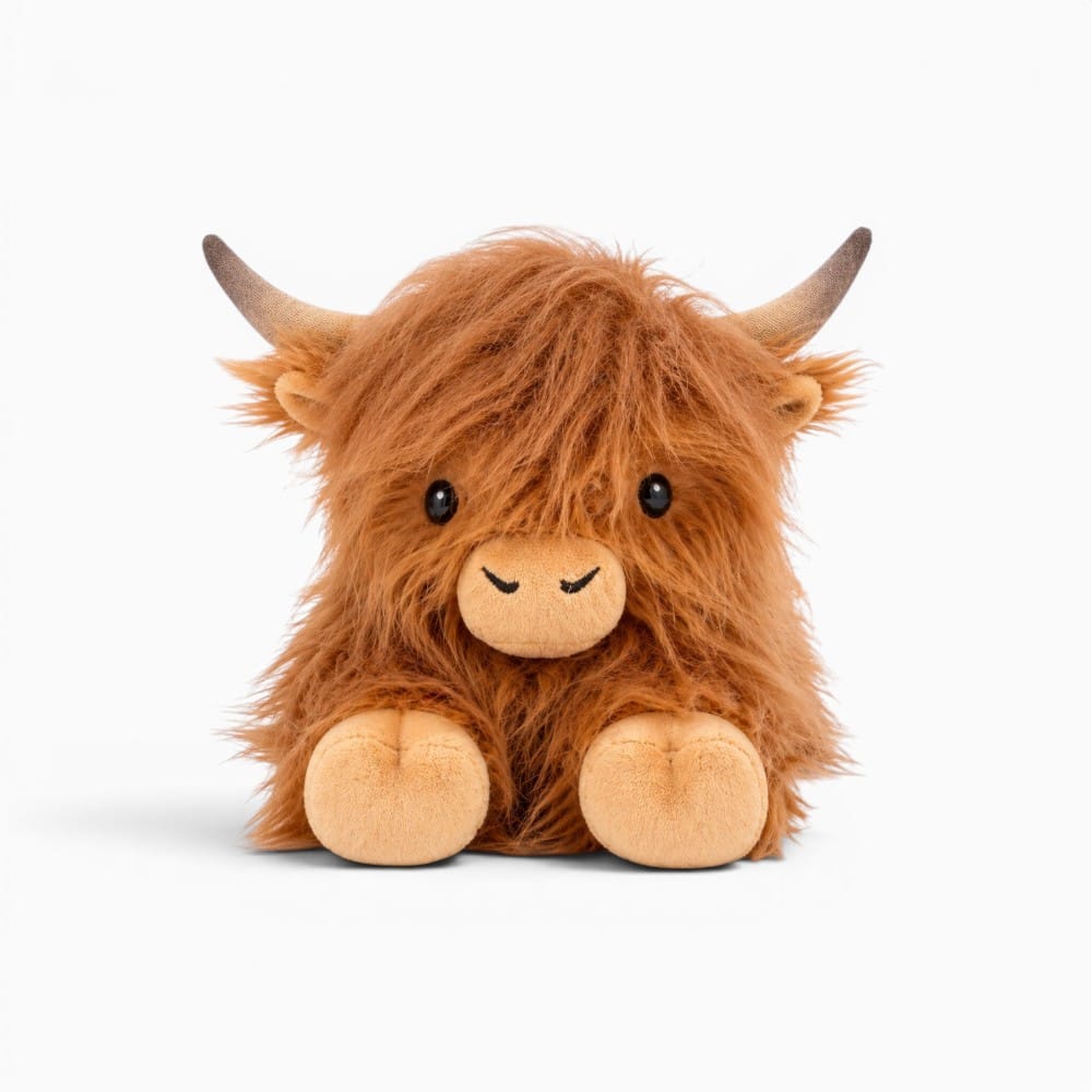 Brown Cotton Highland Cow Plush Oh My Plushie