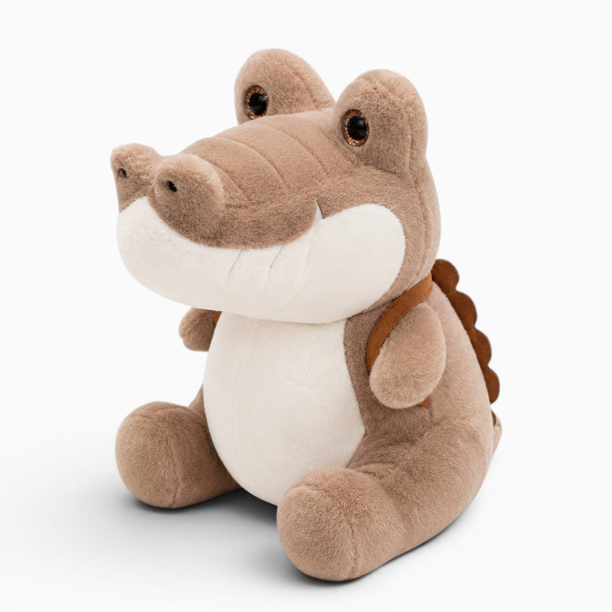 Brown Crocodile Plush with Backpack Oh My Plushie