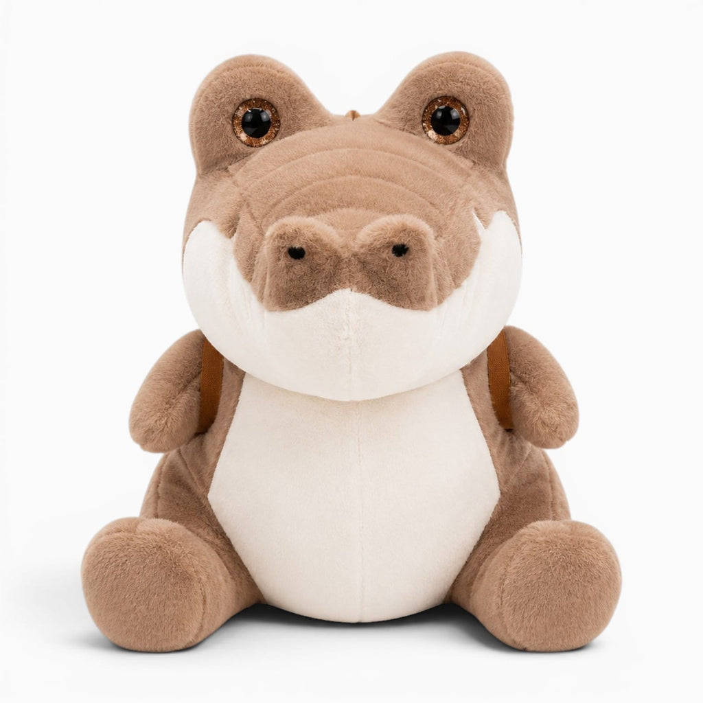 Brown Crocodile Plush with Backpack Oh My Plushie