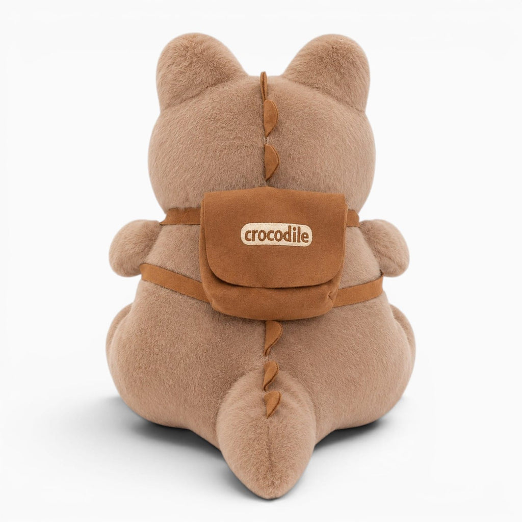 Brown Crocodile Plush with Backpack Oh My Plushie