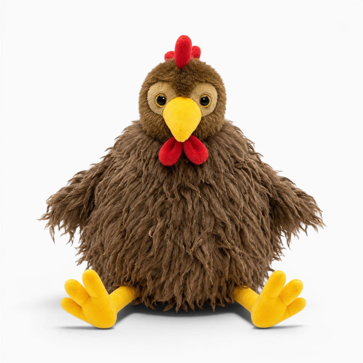 Brown Long Hair Rooster Plush Oh My Plushie