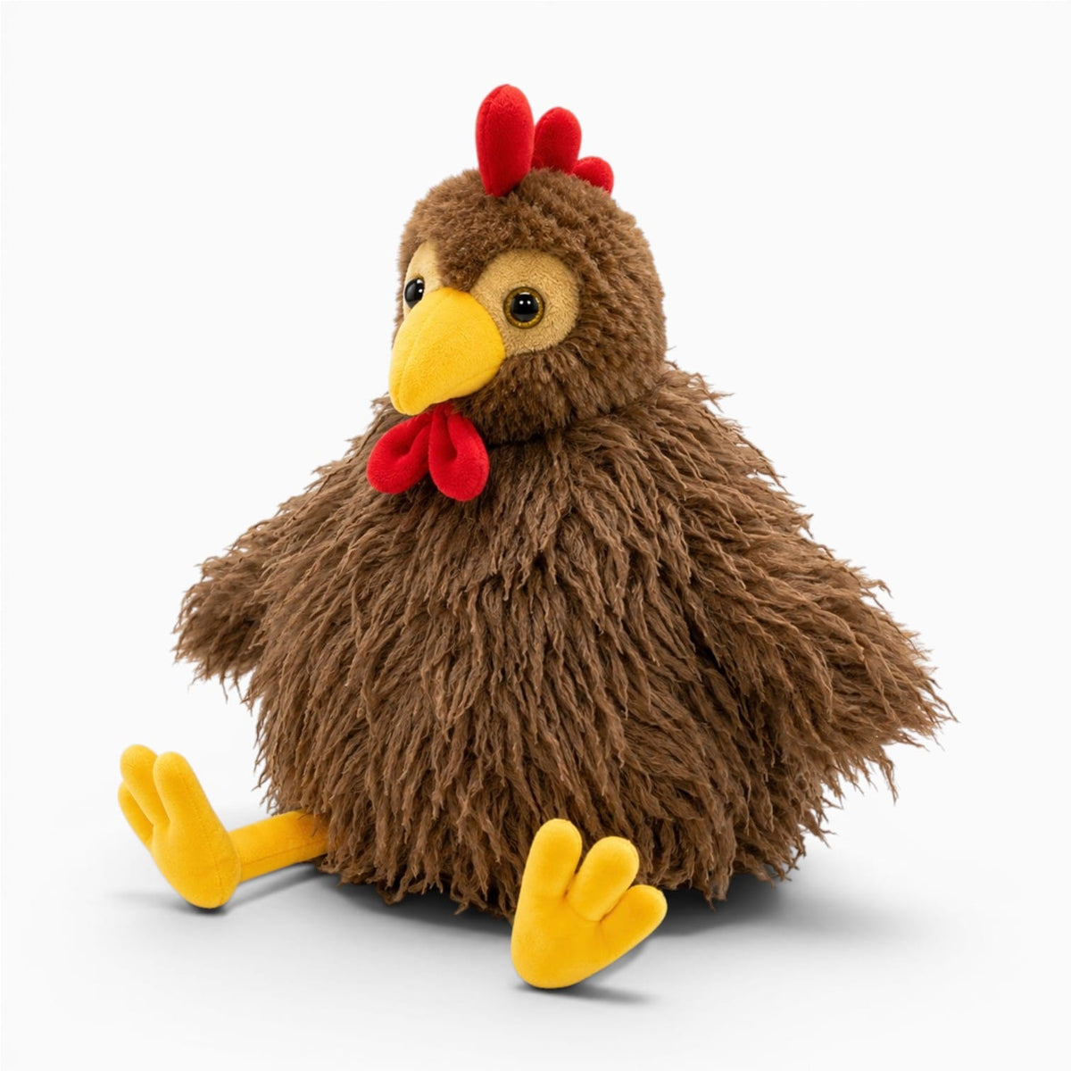 Brown Long Hair Rooster Plush Oh My Plushie