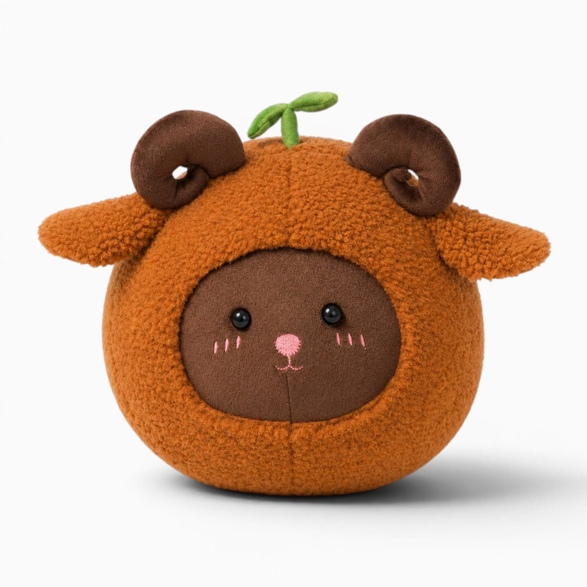 Brown Sheep Cuddle Pillow with Sprouts Oh My Plushie