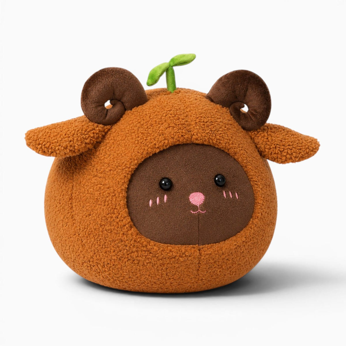 Brown Sheep Cuddle Pillow with Sprouts Oh My Plushie