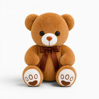 Brown Teddy Bear with Bow Oh My Plushie