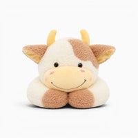 Brown White Large Cow Plush Oh My Plushie