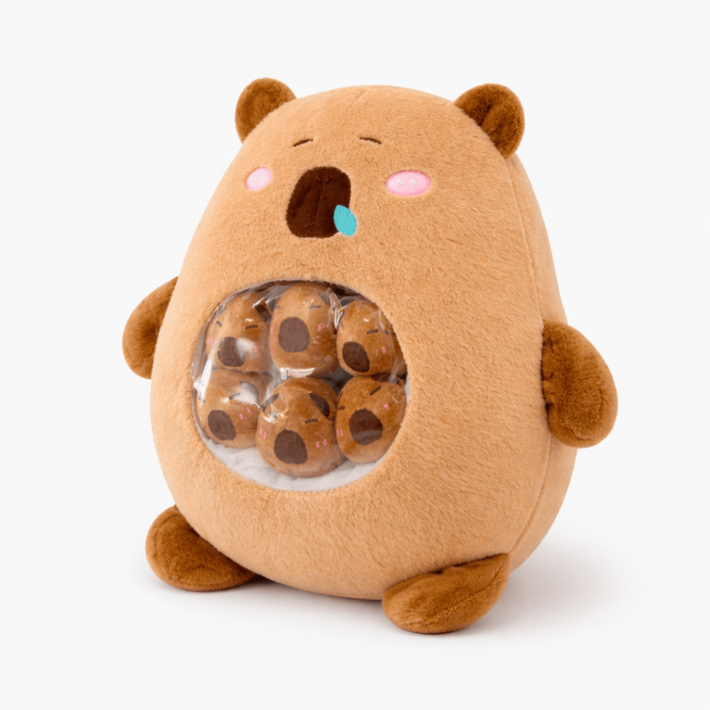 Capybara Pillow with Snack Compartment Oh My Plushie