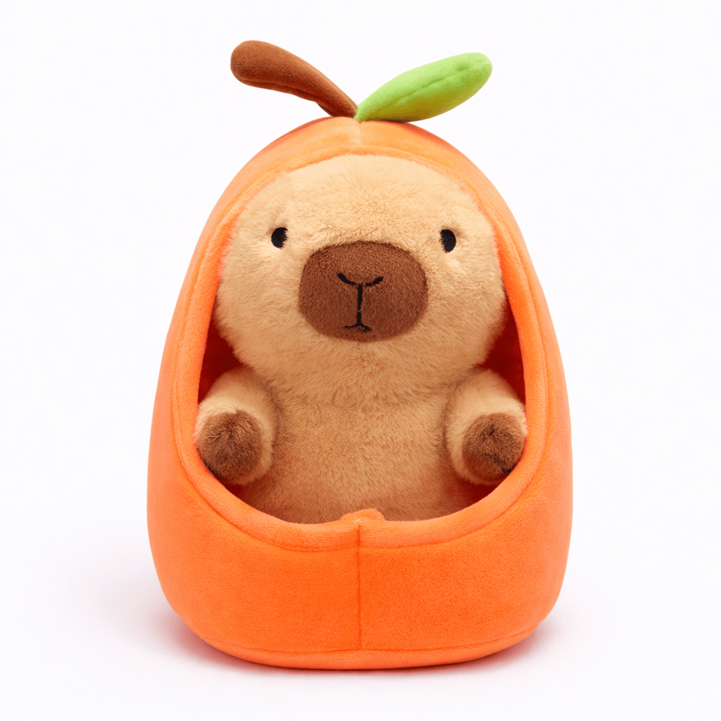 Capybara Plush in Pfirsich Fruit Shell Oh My Plushie