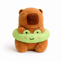 Capybara Plush with Frog Swim Ring Oh My Plushie