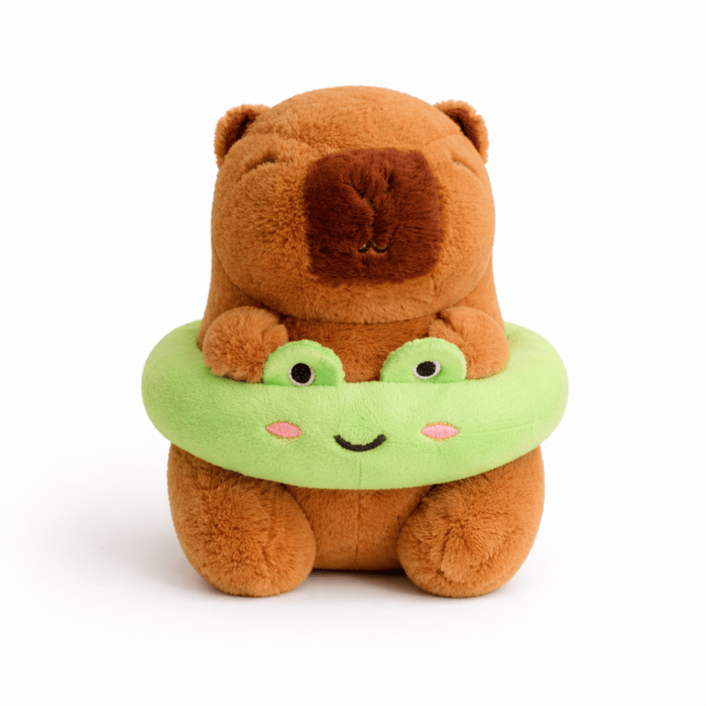 Capybara Plush with Frog Swim Ring Oh My Plushie