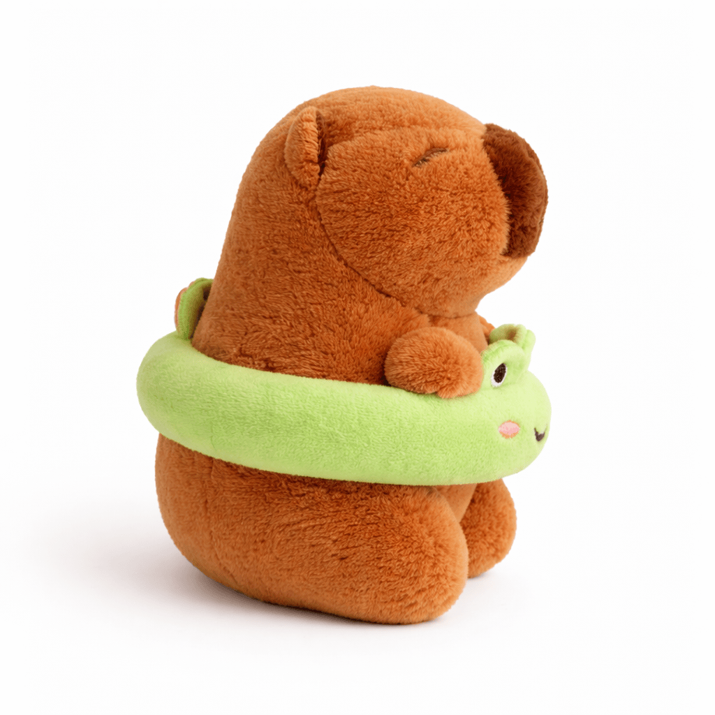 Capybara Plush with Frog Swim Ring Oh My Plushie