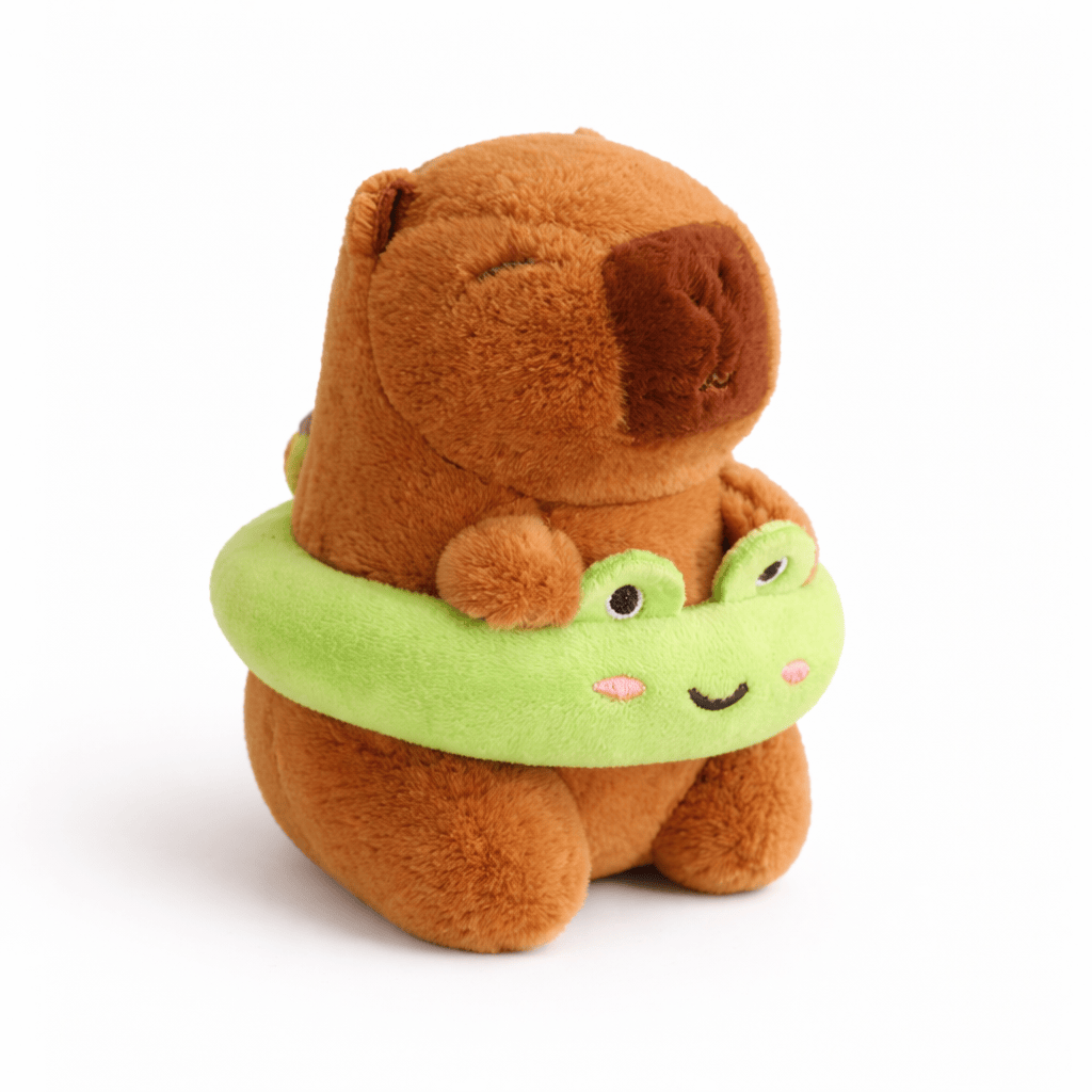 Capybara Plush with Frog Swim Ring Oh My Plushie