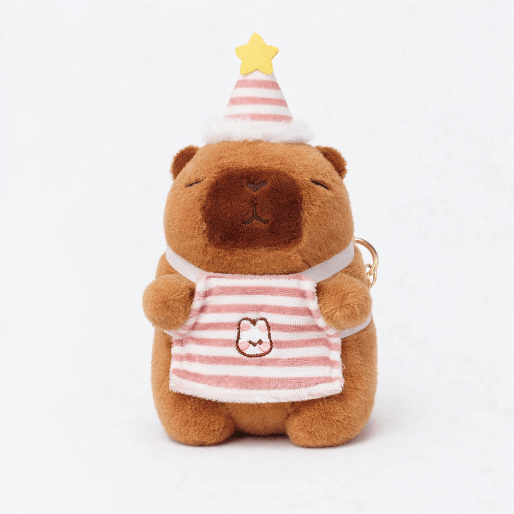 Capybara Plush with Party Hat Apron Oh My Plushie