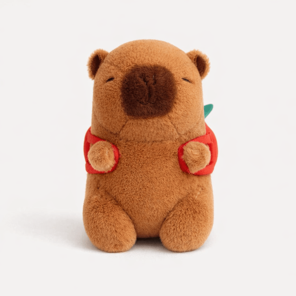 Capybara Plush with Strawberry Backpack Oh My Plushie