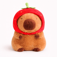 Capybara Plush with Strawberry Hat Soft Oh My Plushie