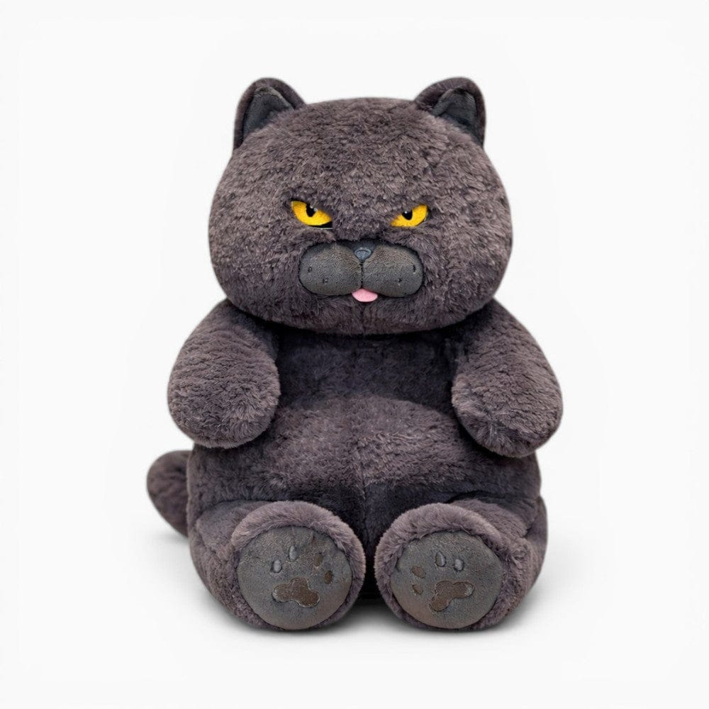 Chubby Grey Cat Plush Oh My Plushie
