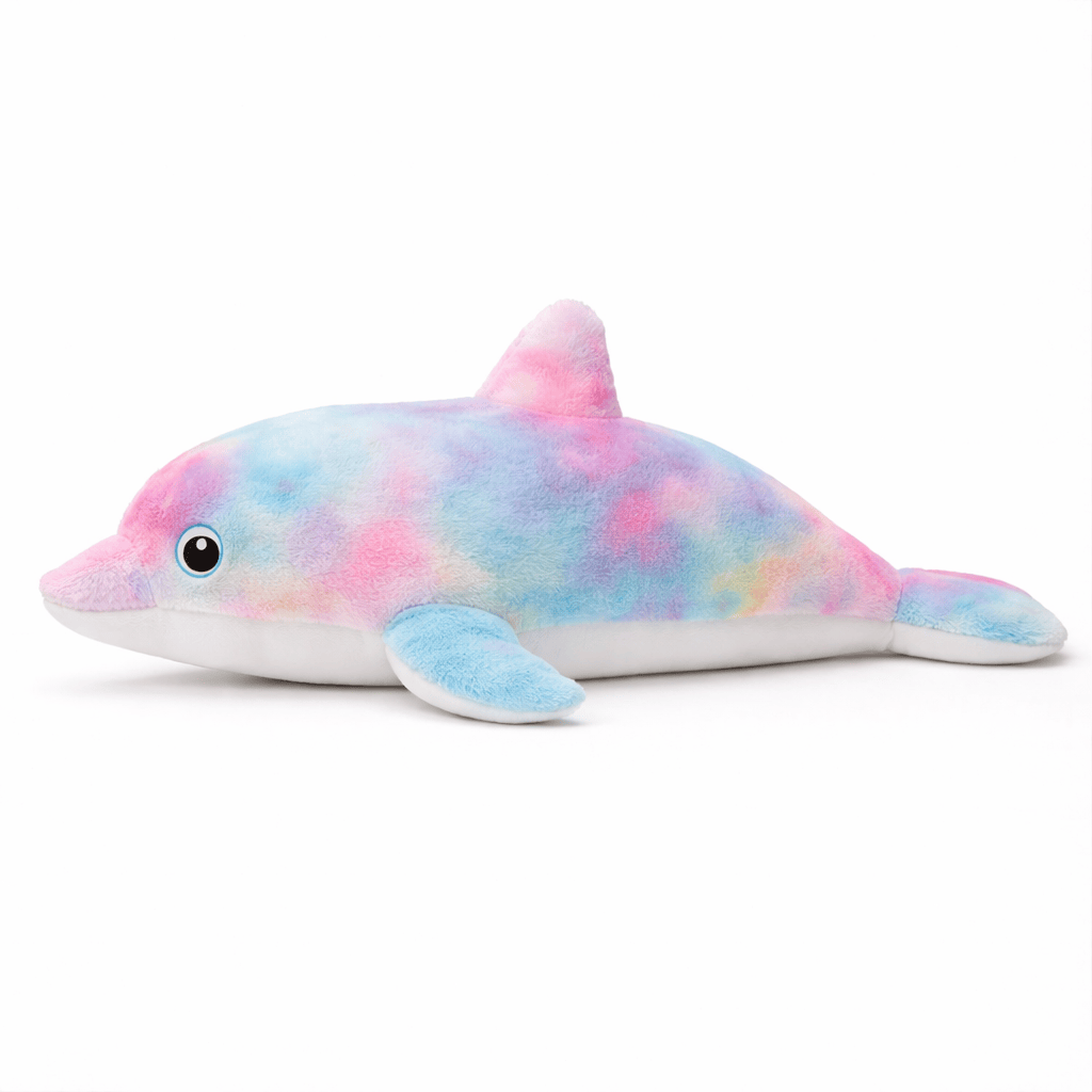 Colourful Large Rainbow Dolphin Plush Oh My Plushie