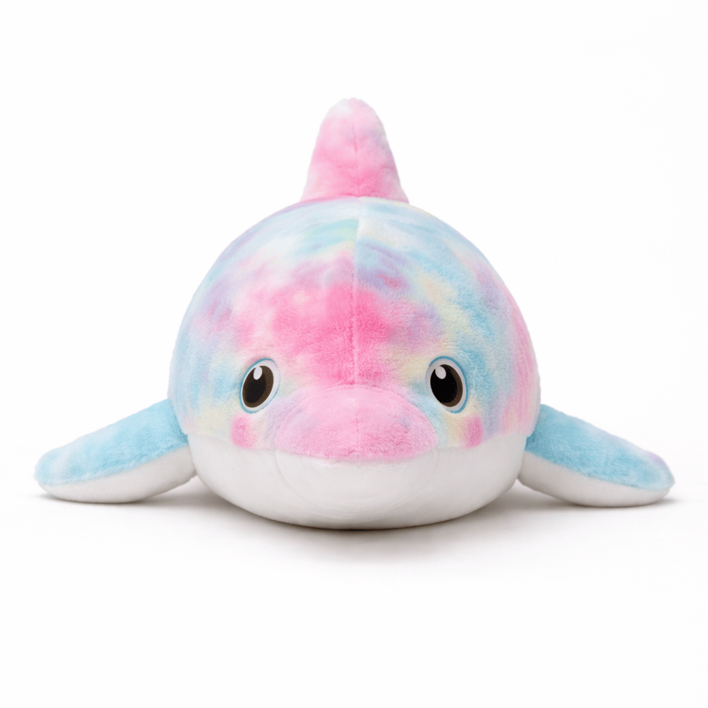 Colourful Large Rainbow Dolphin Plush Oh My Plushie