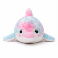 Colourful Large Rainbow Dolphin Plush Oh My Plushie