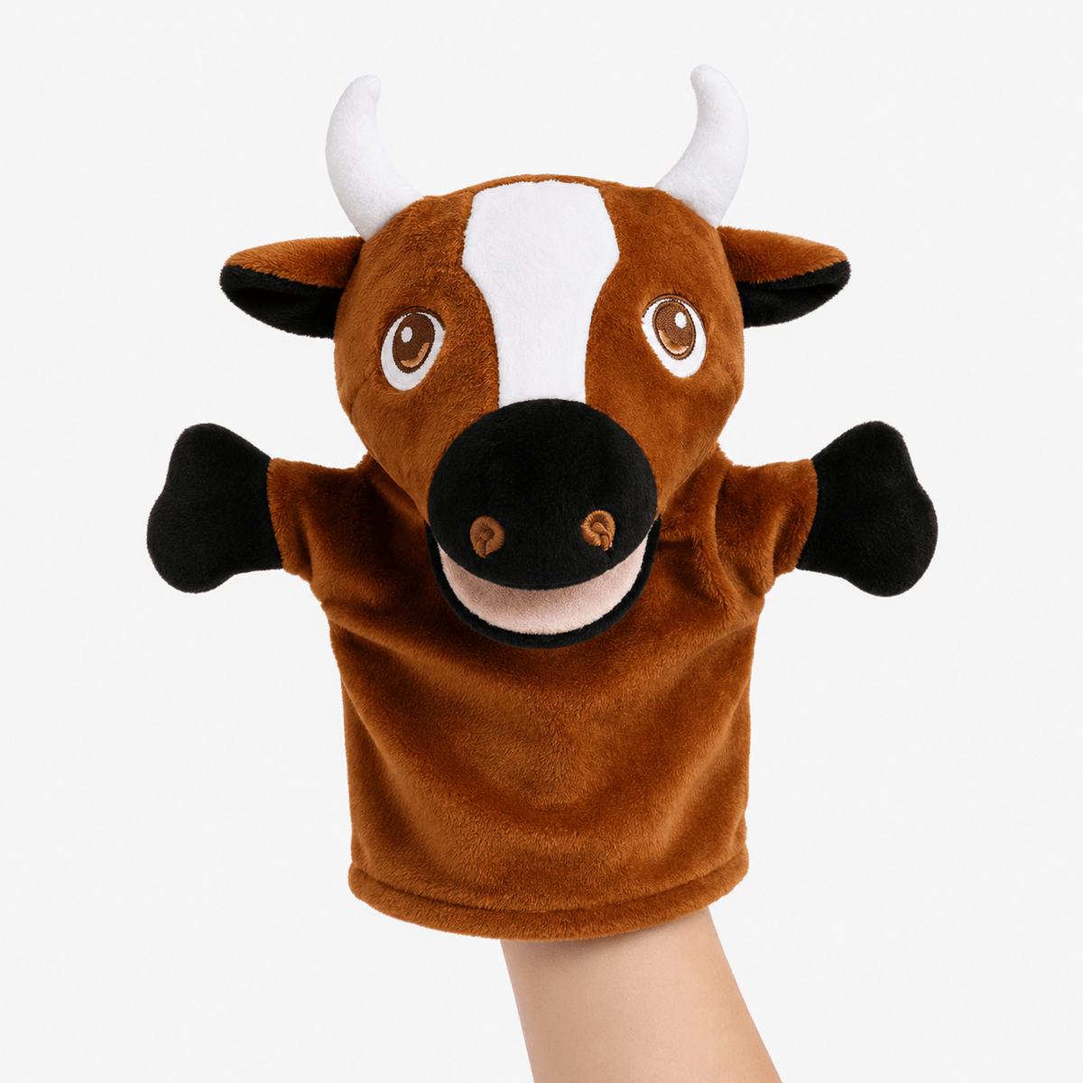 Cow Plush Hand Puppet Oh My Plushie
