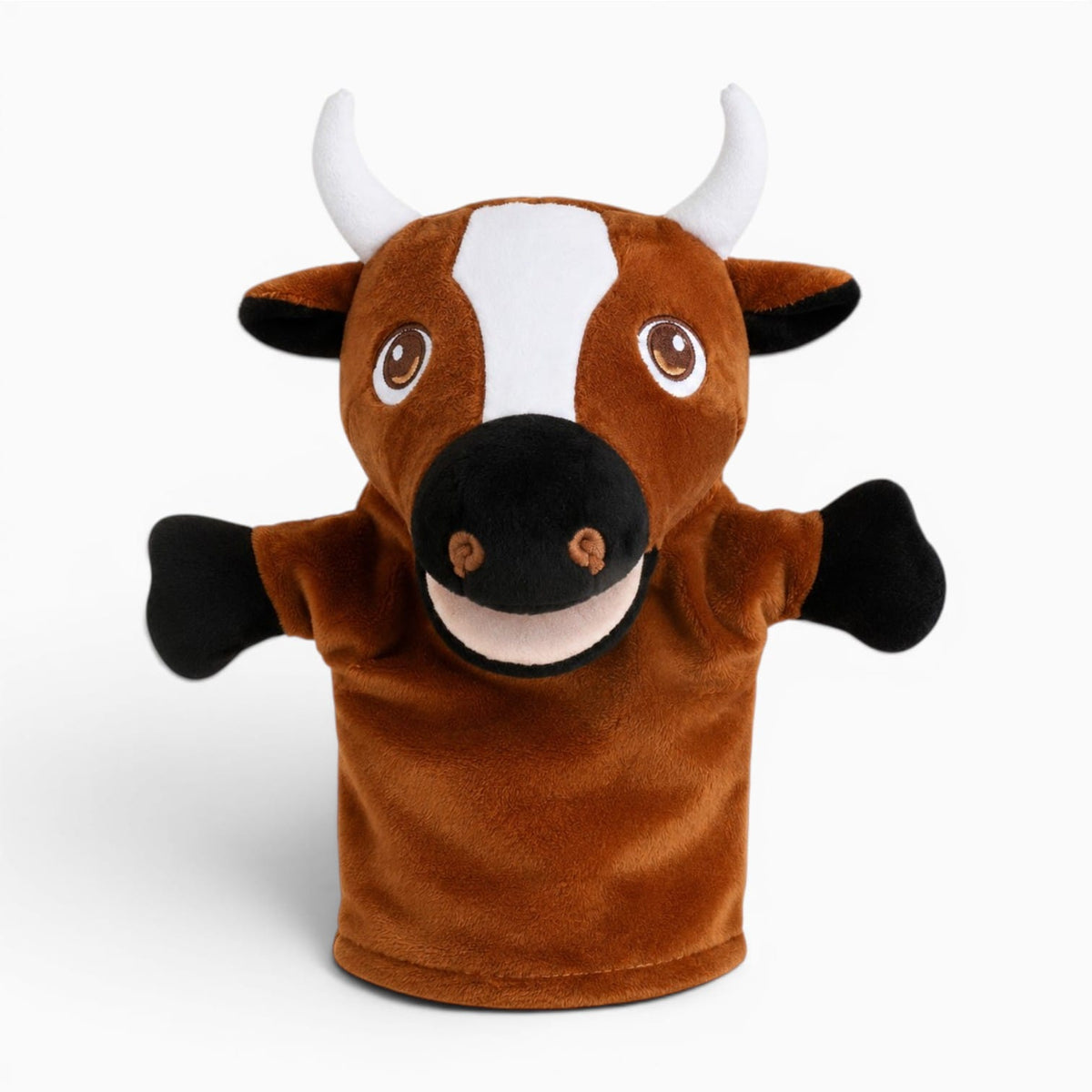 Cow Plush Hand Puppet Oh My Plushie