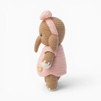 Crochet Elephant Plush in Pink Dress Oh My Plushie