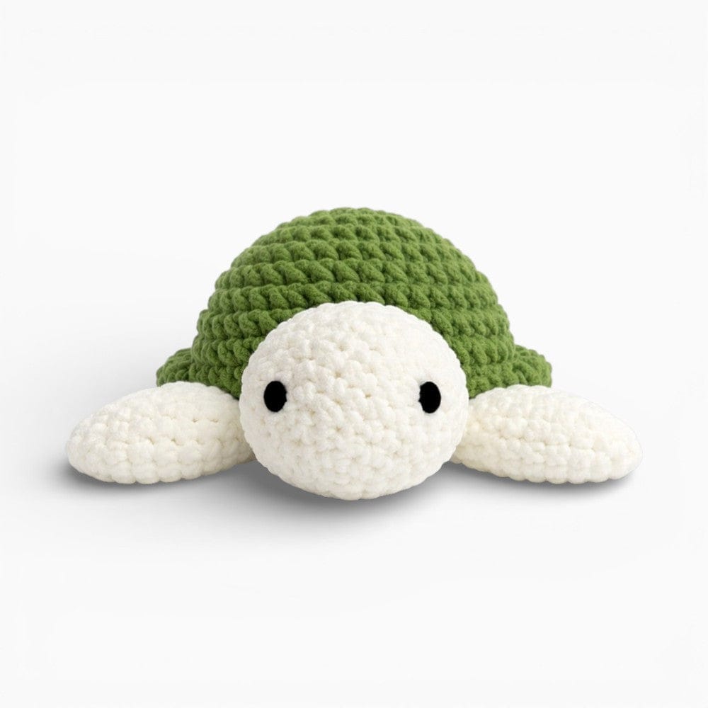 Crochet Green White Turtle Plush Oh My Plushie