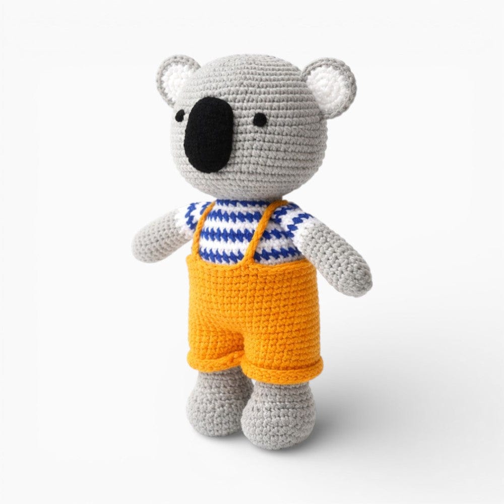 Crochet Koala Plush with Yellow Dungarees Oh My Plushie