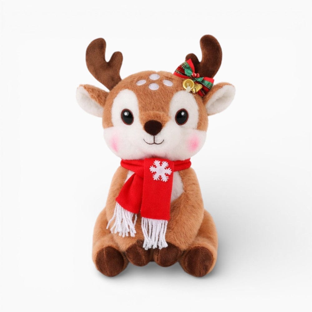 Cuddly Reindeer Plush with Christmas Scarf Oh My Plushie