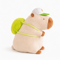 Cute Capybara Plush with Backpack and Cap Oh My Plushie
