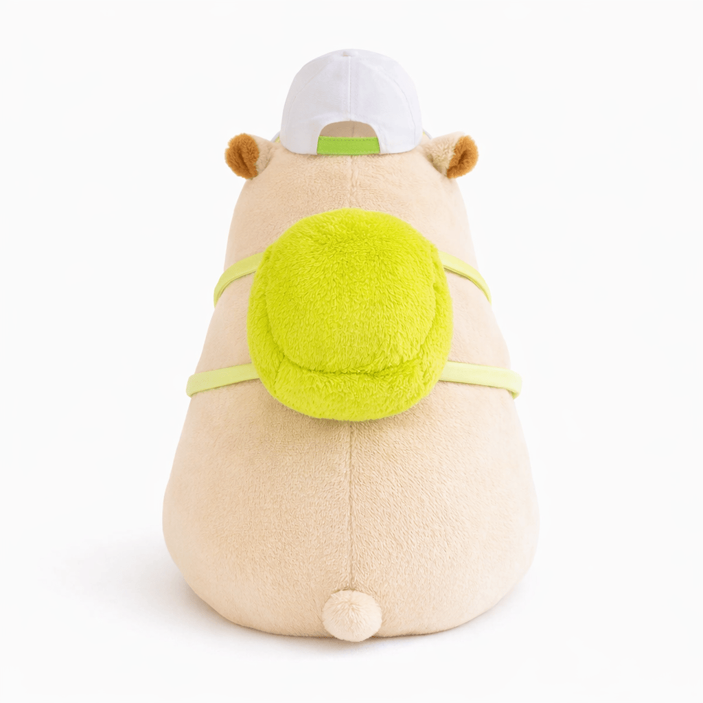 Cute Capybara Plush with Backpack and Cap Oh My Plushie