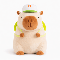 Cute Capybara Plush with Backpack and Cap Oh My Plushie