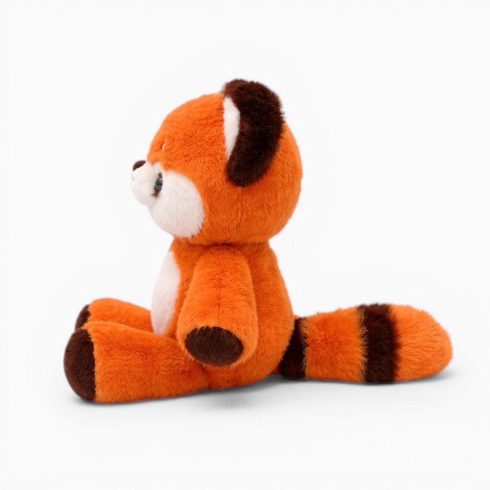 Cute Red Sitting Fluffy Panda Plush Oh My Plushie
