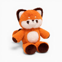 Cute Red Sitting Fluffy Panda Plush Oh My Plushie